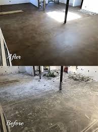 Remodeled Home With Stained Concrete Floors And Matte Finish Water Based Stain Was Used Al Water Based Concrete Stain Concrete Stained Floors Stained Concrete