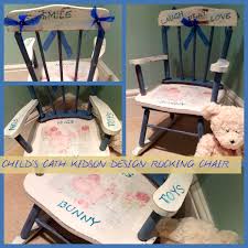 Child S Wooden Rocking Chair With Rabbit And Shabby Roses X Wooden Rocking Chairs Rocking Chair Chair