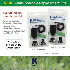 In rain bird, no zone models are present for the users. K Rain On Twitter New K Rain Solenoid Replacement Kits Each Replacement Kit Contains A Durable K Rain Epoxy Potted Solenoid And Adapters For Both Rain Bird And Hunter Valves Available In 24v And 9v Dc