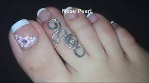 Maybe you would like to learn more about one of these? Classic White French Pedicure With Flower And Crystal Toe Nail Art Design Tutorial Rose Pearl Youtube