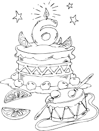 You can print them as many as you like. Birthday Cake Age 6 Coloring Page Coloringcom Coloriage Anniversaire Coloriage Image A Colorier