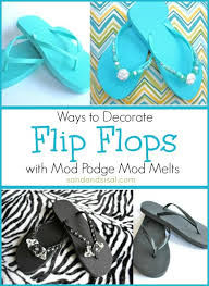 Ways To Decorate Flip Flops Sand And Sisal Decorating Flip Flops Diy Flip Flops Flip Flops