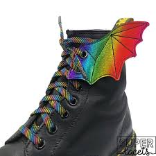 Rainbow Holographic Bat Wings for Shoes. Dr Martens, Converse, Vans. Women,  Children. Decoration, Accessories, Roller