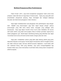 Refleksi pembelajaran dan tindaklanjutnya melalui ptk. Refleksi Pengajaran Dan Pembelajaran