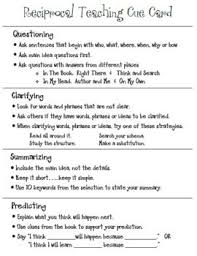 Reciprocal Teaching Comprehension Strategy Cue Card Poster Teacherspayteachers Com Reciprocal Teaching Teaching Comprehension Teaching