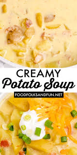 Creamy Potato Soup Recipes In 2020 Creamy Potato Soup Recipe Soup Recipes Crockpot Soup Recipes