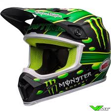 Bell Mx 9 Mcgrath Monster Energy Replica Motocross Helmet
