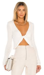 Michael costello x revolve nwt $168 size m audrey dress in red. Michael Costello X Revolve Long Sleeve Twist Front Top In Ivory Size L Also In Xl Fashion Gone Rogue