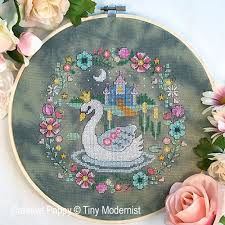 *disney princess aurora / sleeping beauty face potrait* cross stitch pattern. Tiny Modernist The Swan Princess Cross Stitch Pattern