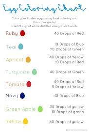 Bright Vivid Colored Easter Eggs Printable Coloring Chart The Organized Dream Easter Egg Dye Coloring Easter Eggs Easter Egg Printable