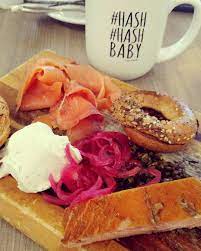 Hash Kitchen Is My New Favorite Place For My All Time Favorite Breakfast Smoked Salmon And Bagels Two Kinds Of S Meat And Cheese Quick Recipes Pickled Onions