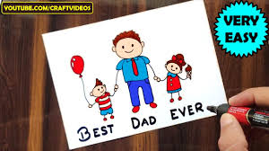 Celebrate father's day by learning how to draw super dad! How To Draw Father S Day Card Fathers Day Drawing Youtube