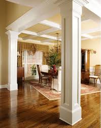 I Adore The Columns And Moulding And Ceiling Trim It Ads Depth To Teh Room I Would Do A Darker Wood On The Floors Interior Columns Home Remodeling Home