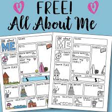 All About Me Freebie By Science Math Doodles Math Doodles All About Me Printable Doodles