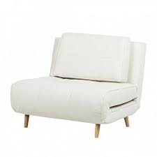 Fauteuil Convertible Rovigo Cuir Synthetique Creme Creme Furniture Home Home Accessories