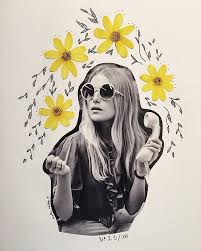 Flower Collage Foundbykaty No 23 100 Collage Illustration Flower Collage Fashion Collage