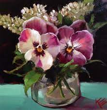 Pansy Flower Oil Painting Art Http Lomets Com Oil Painting Flowers Flower Painting Floral Painting
