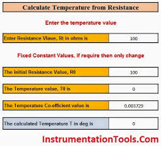 rtd calculator calculate temperature from resistance