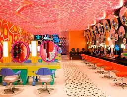 Retro Very Colorful Salon De Coiffure Enfants Deco Salon Bar Fait Maison