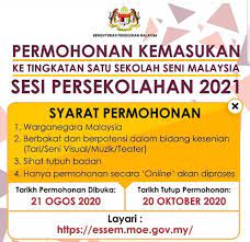 Permohonan sekolah seni malaysia 2021 online|anda berminat melanjutkan pelajaran ke sekolah seni malaysia? Sekolah Seni Malaysia Sabah Posts Facebook
