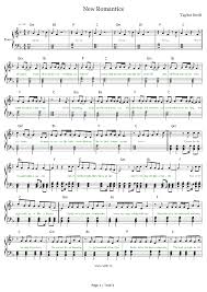 A superstar who managed to completely cross over from country to the mainstream. New Romantics Taylor Swift Stave Preview