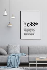Learn how to decorate your home like a pro. Scandinavian Typography Wall Art Minimalist Print Hygge Definition Byinmaprintables Homedecor Prin Inspirational Wall Decor Home Decor Minimalist Prints