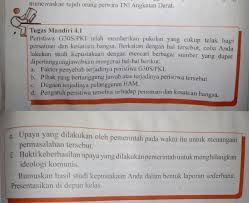 Soal dan jawaban uji kompetensi pendidikan kewarganegaraan kelas 9 bab 1 halaman 29 kurikulum 2013. Tugas Mandiri 4 1 Peristiwa G30s Pki Telah Memberikan Pukulan Yang Cukup Telak Bagi Persatuan Dan Brainly Co Id