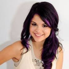 Dark Hair With Purple Inspired By Some Celebrities Selena Gomez Hair Selena Gomez Haircut Funky Hairstyles