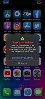 Plug in and unplug your iphone cable over and over again, about 7 times. I Ve Never Seen A Liquid In Lightning Port Warning Before Iphone