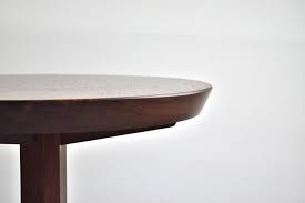 Recycled natural steel gives weight to a delicate design that features weld marks unique to each piece. Modern Pedestal End Table Boundary Fog Furniture