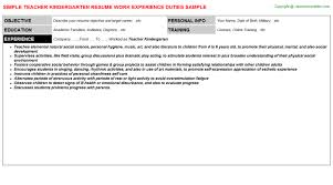 Veterinary technicina sample resume teacher cover letter kindergarten assistant noise pollution essay outline, college papers format. Teacher Kindergarten Career Templates Examples