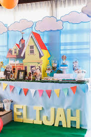 Disney S Up Themed Birthday Party Kara S Party Ideas Baby Birthday Themes Disney Theme Party Disney Up
