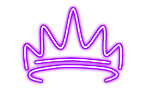 Neon Glow Crown Purple Hat Freetoedit Mimi Sticker Ftes Neon Png Neon Crown Png
