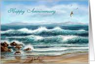 Sign happy birthday on the tropical beach in hawaii. Wedding Anniversary Cards With Beaches And Coastal Scenes From Greeting Card Universe