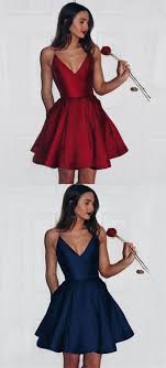 Cheap Burgundy Short Homecoming Dresses With Pocket Spaghetti Straps Mini Burgundy Homecoming Dresses Satin Homecoming Dress Short Burgundy Bridesmaid Dresses