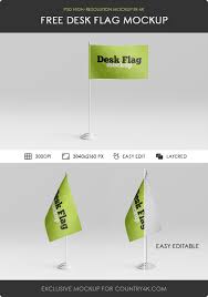 Download 2 Free Desk Flag Mockups Counrty4k