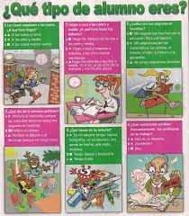 Great Short Reading About A Students School Day Including Time Que Tipo De Alumno Eres 1 2 Teaching Spanish Learning Spanish Elementary Spanish