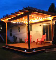 need ideas for lighting your outdoor deck learn the best ways to illuminate outside and get inspired by these list pret diy outdoor lighting diy patio pergola