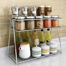 Cheap storage holders & racks, buy quality home & garden directly from china suppliers:stainless steel kitchen shelf landing multi layer thickened household microwave oven dish shelf condiment storage shelf enjoy free shipping worldwide! Indian Decor 31500 Kitchen Storage Shelf Stainless Steel Kitchen Shelf Microwave Oven Seasoning Dishes Drain Oven Rack Multifunction Creative Fashion Family Kitchen Bathroom Storage Rack 2 Layer Buy Online In Antigua And
