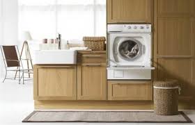 If your washer is located near a sink, you can feed the drain hose over the edge and into the sink. How To Integrate A Washing Machine Into A Kitchen