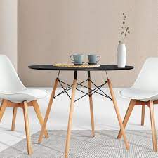 We choose to sell only the highest quality products which we know will stand the test of time. Artiss 4 Seater Round Dining Table Kitchen Cafe Replica Timber Wooden Black 90cm 9355720075052 Ebay