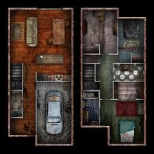 Two Storey Row House By Wastelandbattlemaps Tabletop Rpg Maps Modern Map D20 Modern
