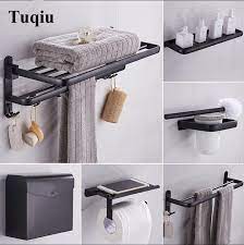 Check out our black bathroom hardware selection for the very best in unique or custom, handmade pieces from our home & living shops. Black Bathroom Accessories Set Space Aluminum Bath Hardware Sets Towel Rack Paper Holder Toilet Brush Holder Robe Hooks Bath Hardware Sets Aliexpress