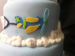 In order to decorate them, we freeze them after prepping to ensure the cakes look as beautiful as possible. Adrian S First Birthday Plane Cake Cakecentral Com