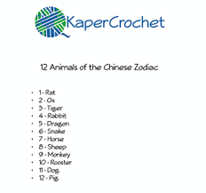 Ravelry The 12 Animals Of The Chinese Zodiac Patterns