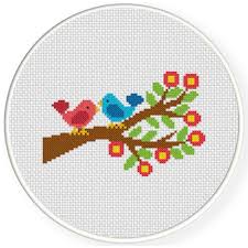 Easy counted elegant cross stitches pettern beautiful chaar suti embroidery design different styles. Cute Little Birds Cross Stitch Pattern Daily Cross Stitch