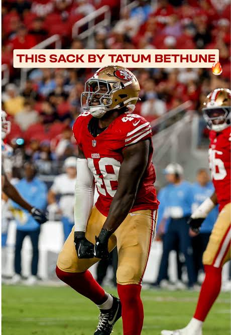 Talk about physicality 💪 #nfl #49ers #preseason #tatumbethune #linebacker