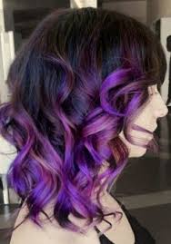 Black And Purple Ombre Hair Short Alternative Hair Ideas Curly Purple Hair Hair Styles Purple Ombre Hair