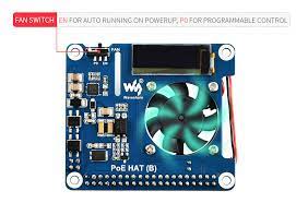 Power Over Internet Poe Hat For Raspberry Pi 4 3b