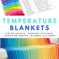 Temperature Blankets Crochet Patterns Color Charts And